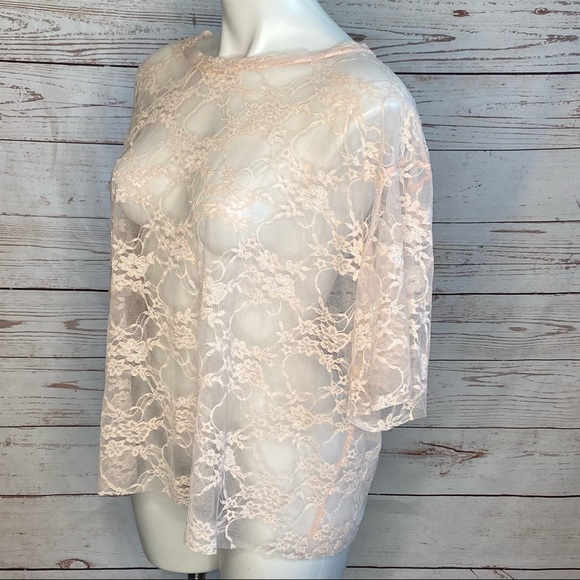 Agnes & Dora NWT Rosey Light Lace Mesh Sheer 12/14 - Picture 3 of 7